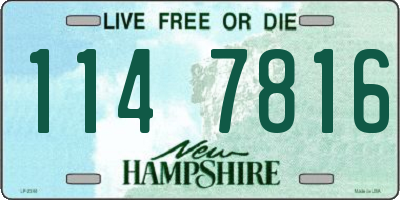 NH license plate 1147816