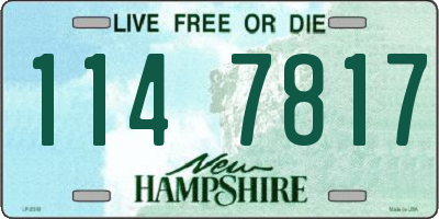 NH license plate 1147817