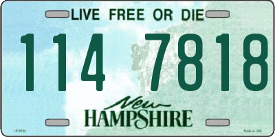 NH license plate 1147818