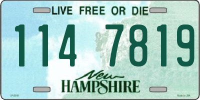 NH license plate 1147819