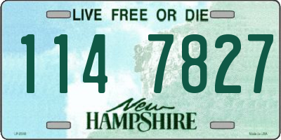 NH license plate 1147827