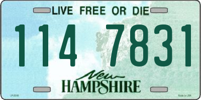 NH license plate 1147831