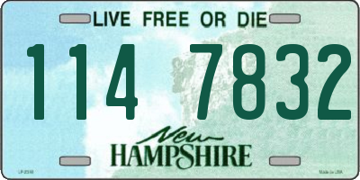 NH license plate 1147832