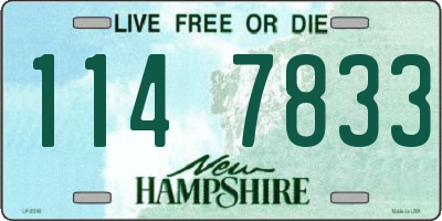 NH license plate 1147833