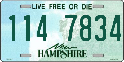 NH license plate 1147834