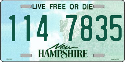 NH license plate 1147835