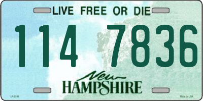 NH license plate 1147836