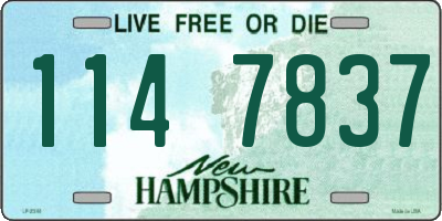 NH license plate 1147837