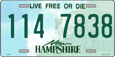 NH license plate 1147838