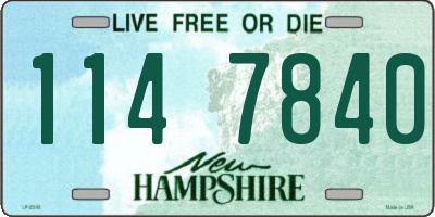 NH license plate 1147840