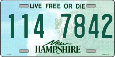 NH license plate 1147842