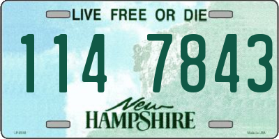 NH license plate 1147843