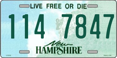 NH license plate 1147847