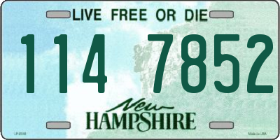 NH license plate 1147852