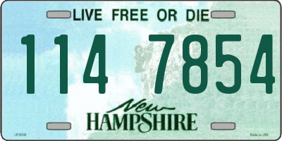 NH license plate 1147854