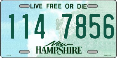 NH license plate 1147856