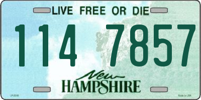 NH license plate 1147857