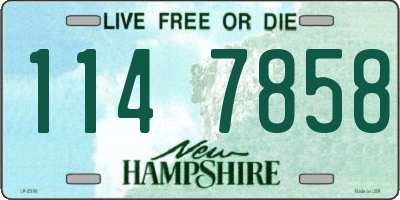 NH license plate 1147858