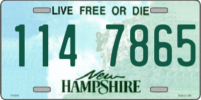 NH license plate 1147865