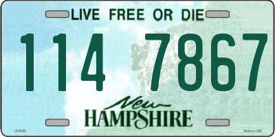 NH license plate 1147867