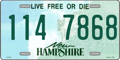 NH license plate 1147868