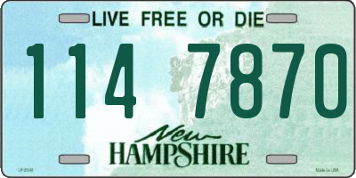 NH license plate 1147870