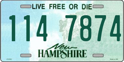 NH license plate 1147874