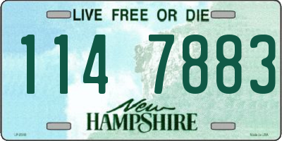 NH license plate 1147883