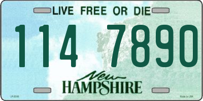 NH license plate 1147890