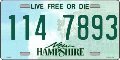 NH license plate 1147893