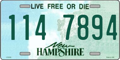 NH license plate 1147894