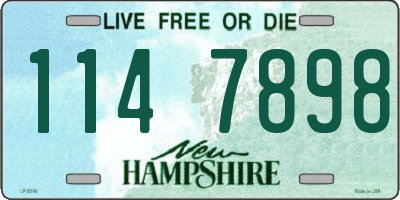 NH license plate 1147898