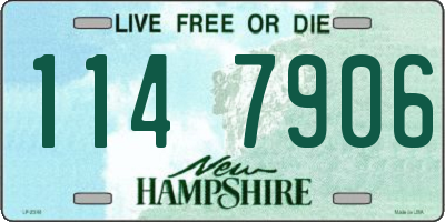 NH license plate 1147906