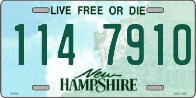 NH license plate 1147910