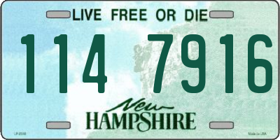 NH license plate 1147916