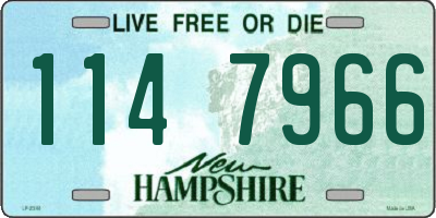 NH license plate 1147966
