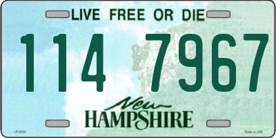 NH license plate 1147967