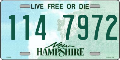 NH license plate 1147972