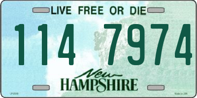 NH license plate 1147974