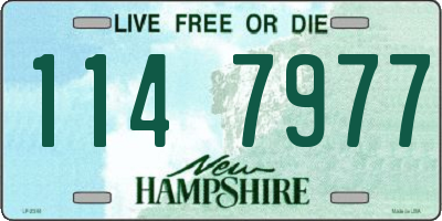 NH license plate 1147977