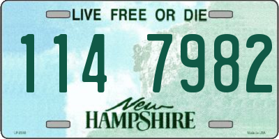 NH license plate 1147982
