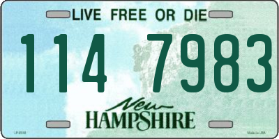 NH license plate 1147983