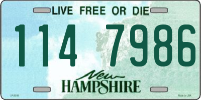 NH license plate 1147986