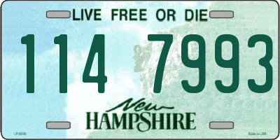 NH license plate 1147993