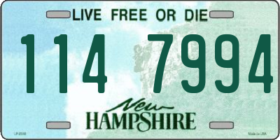 NH license plate 1147994