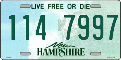 NH license plate 1147997