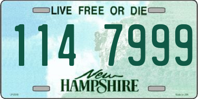 NH license plate 1147999