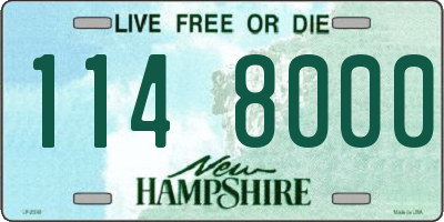 NH license plate 1148000