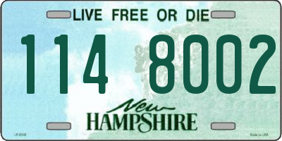 NH license plate 1148002