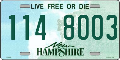 NH license plate 1148003